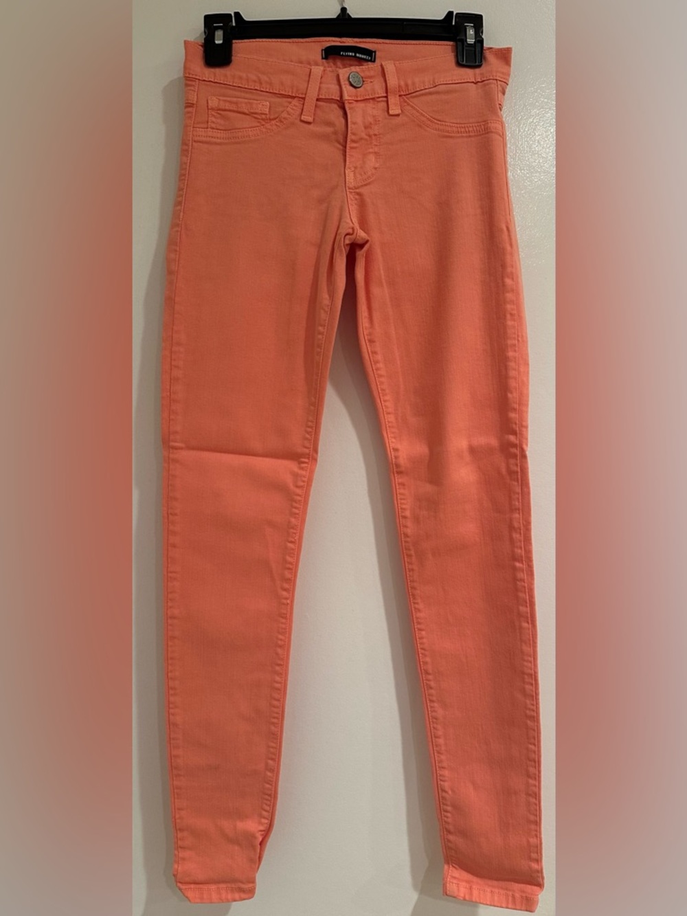 Flying Monkey Coral Orange Salmon color Skinny Jeans Size 5